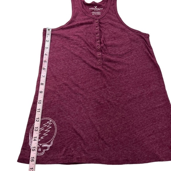 GRATEFUL Dead Woman’s Maroon Racerback Tank Top From American Eagle Size XL - Picture 6 of 9